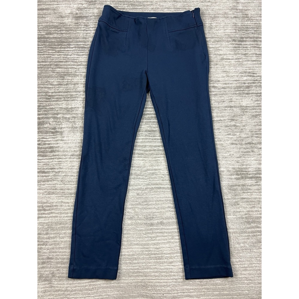 Cabi Pants Womens 8 Blue Side Zip Rayon‎ Blend Skinny Casual